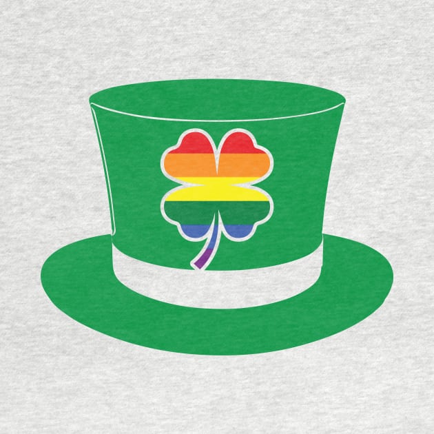 LGBTQ Clover St. Patrick's Day Hat Design by SiGo